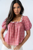 Briana Plaid Blouse