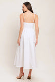 CLOUD PETAL WHITE DENIM MIDI DRESS FINAL SALE