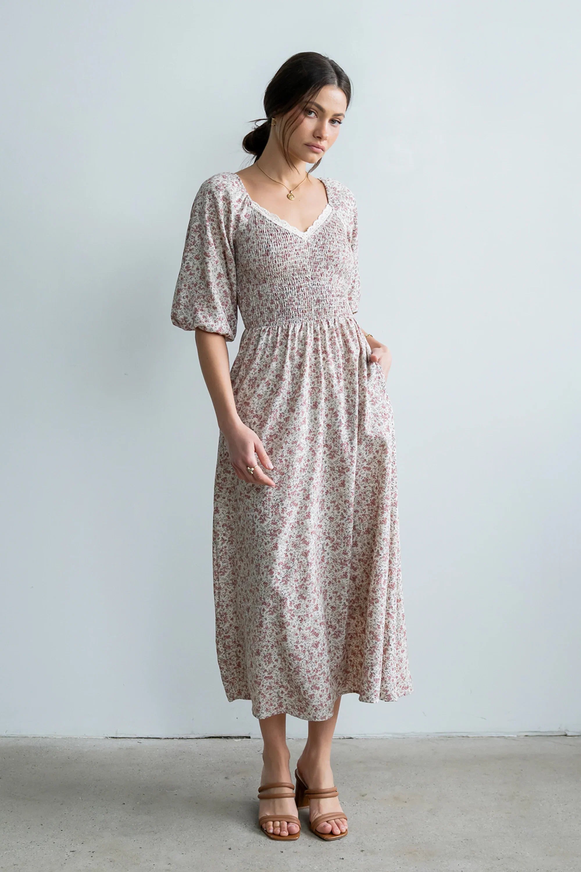 Darcey Smocked Maxi Dress