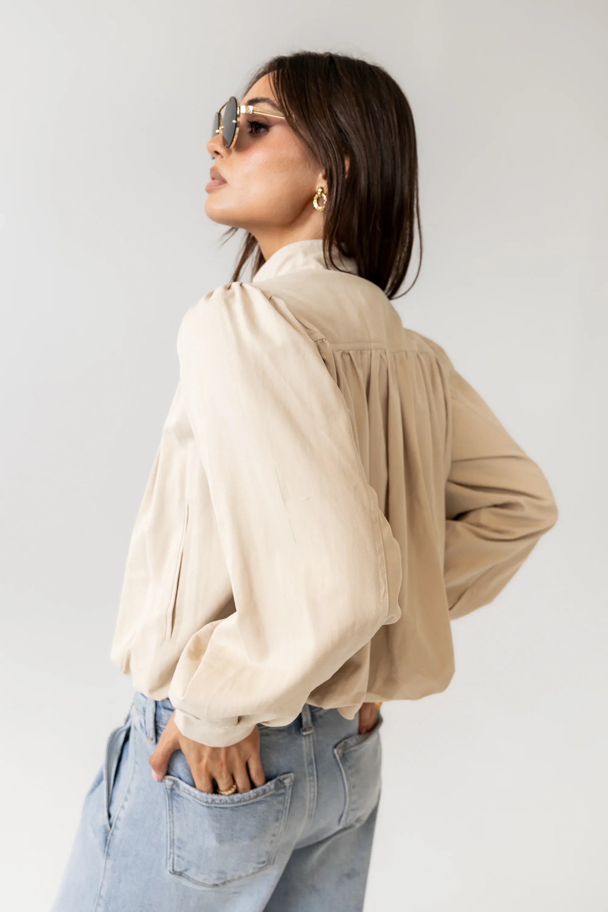 Londyn Bubble Jacket in Tan