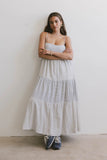 Demi Striped Midi Dress in Blue FINAL SALE