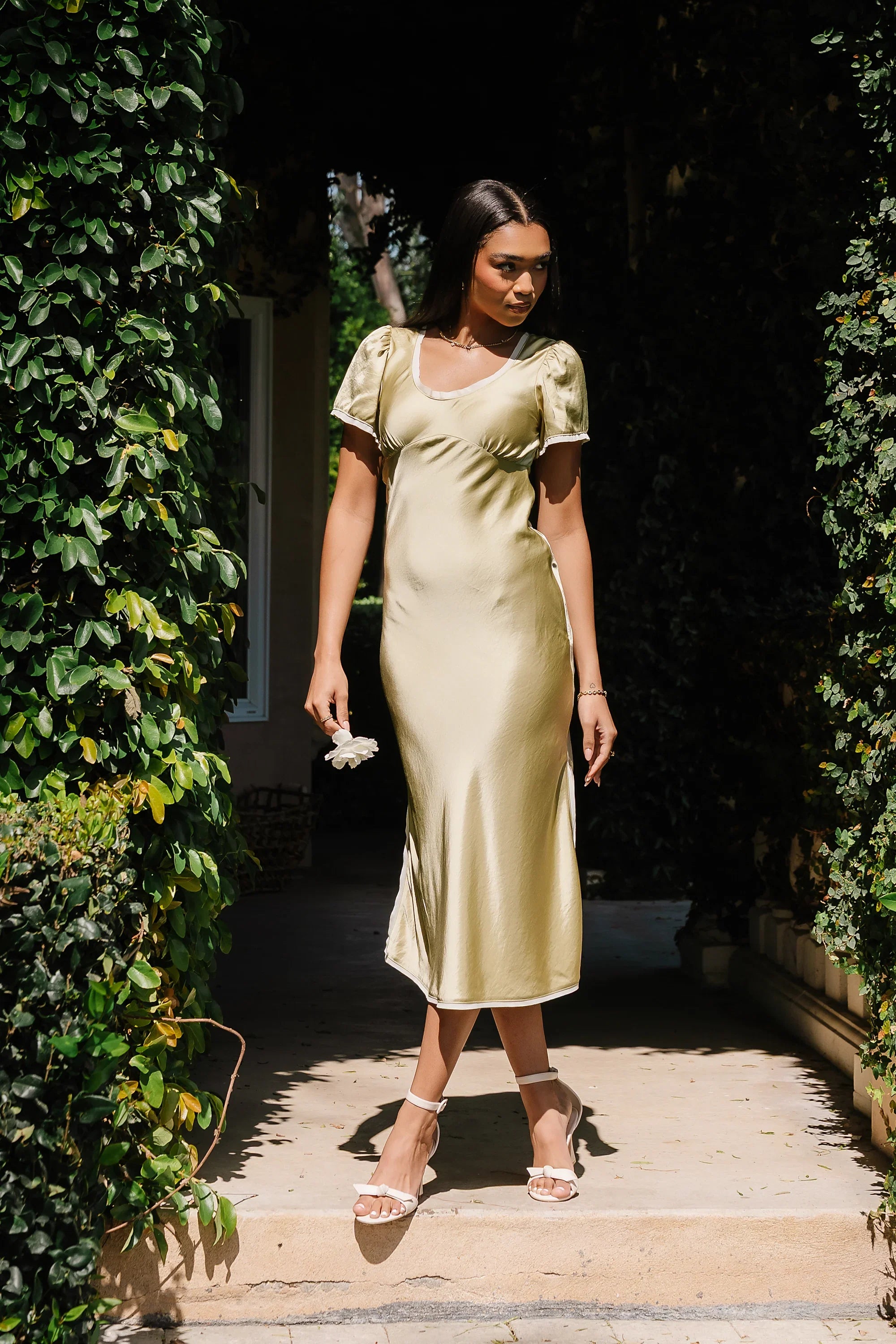 Austia Midi Dress in Green