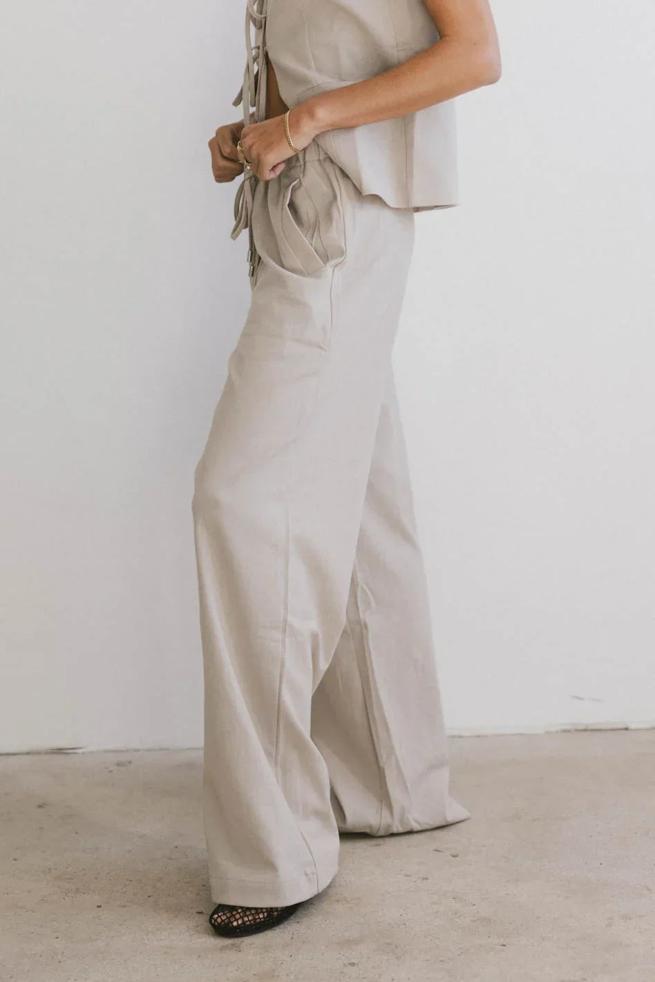 Eslyn Baggy Pants in Taupe FINAL SALE