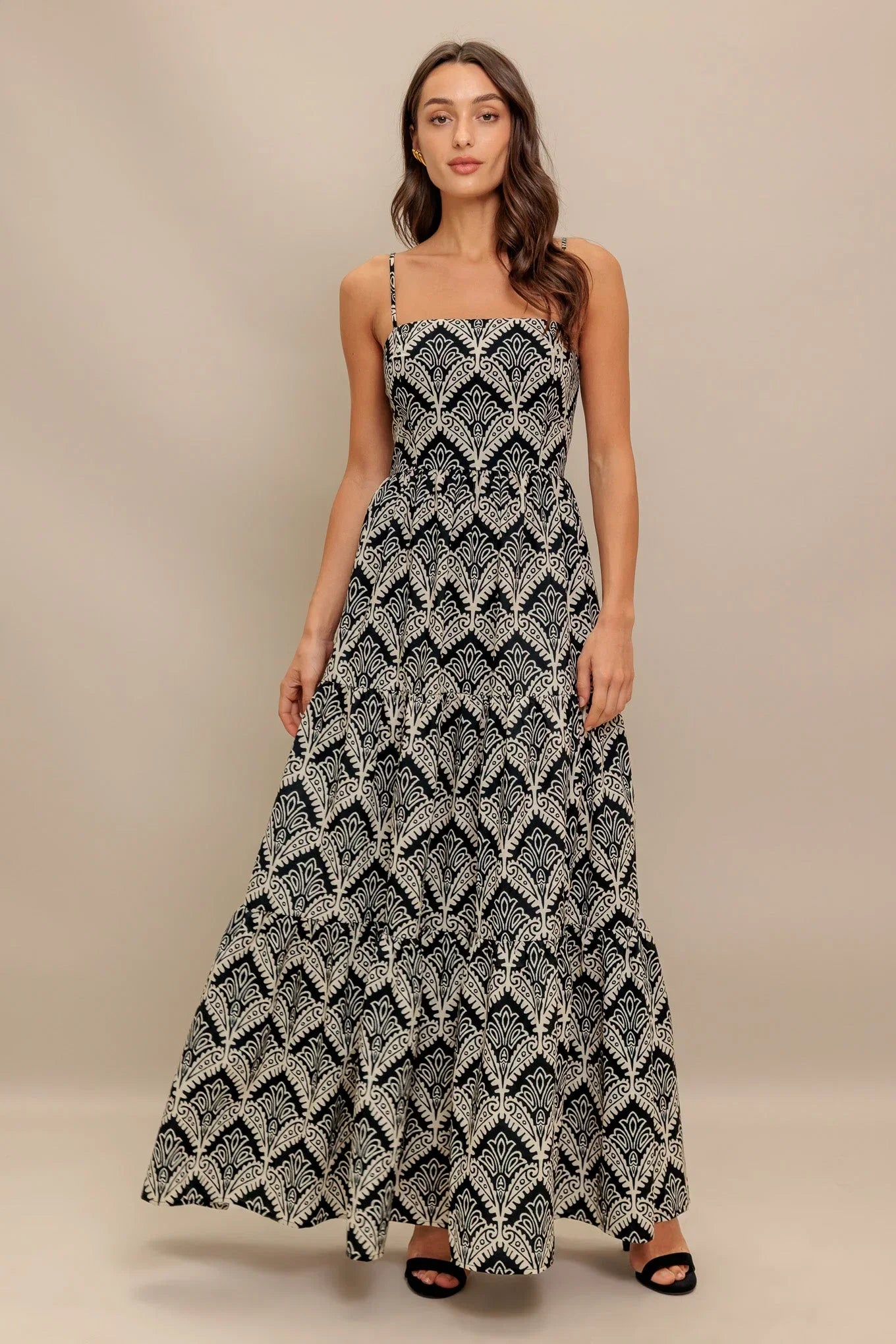Hazelwood Garden Maxi Dress Black Ivory
