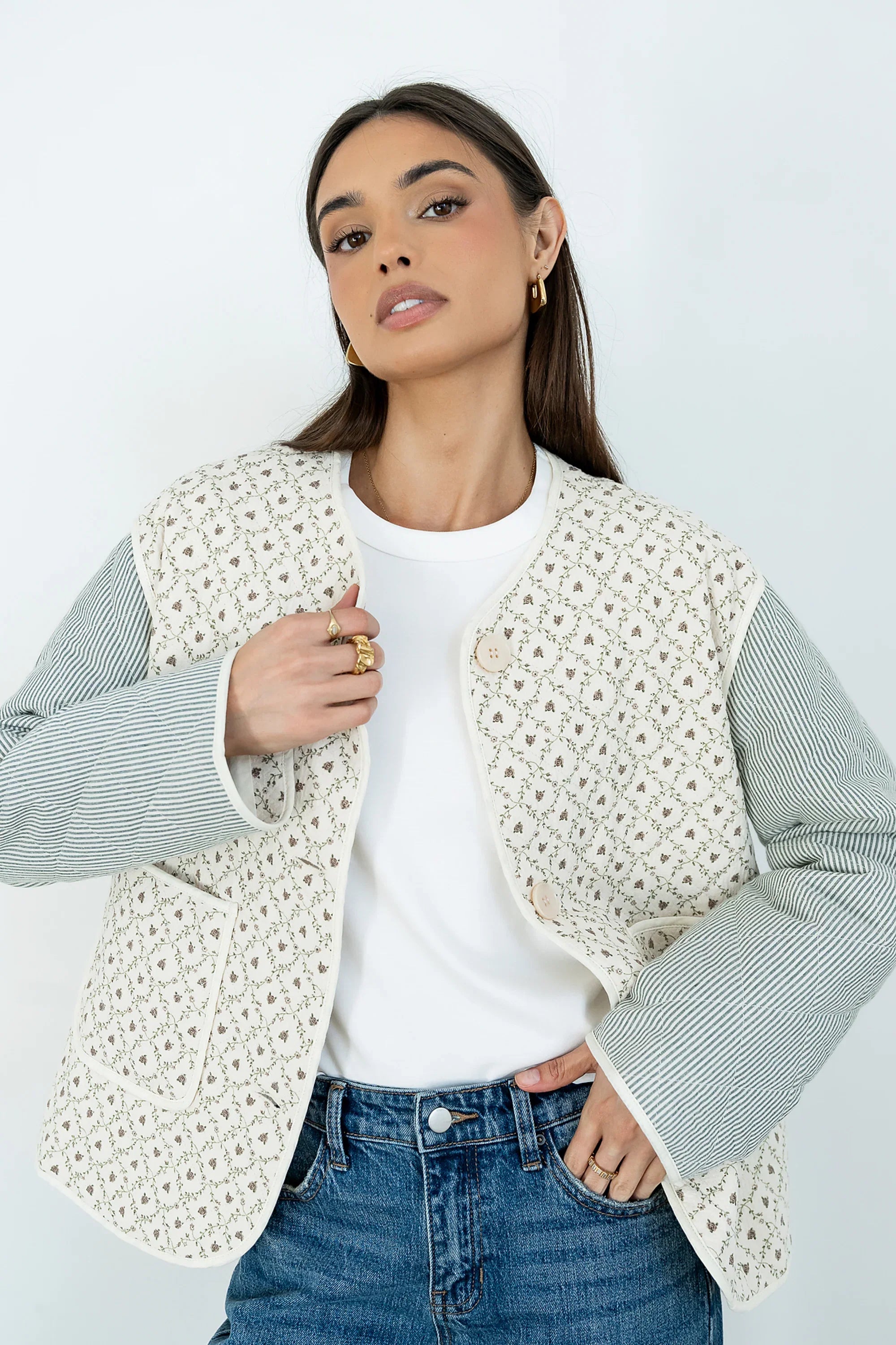 Lucas Quilted Jacket in Forest