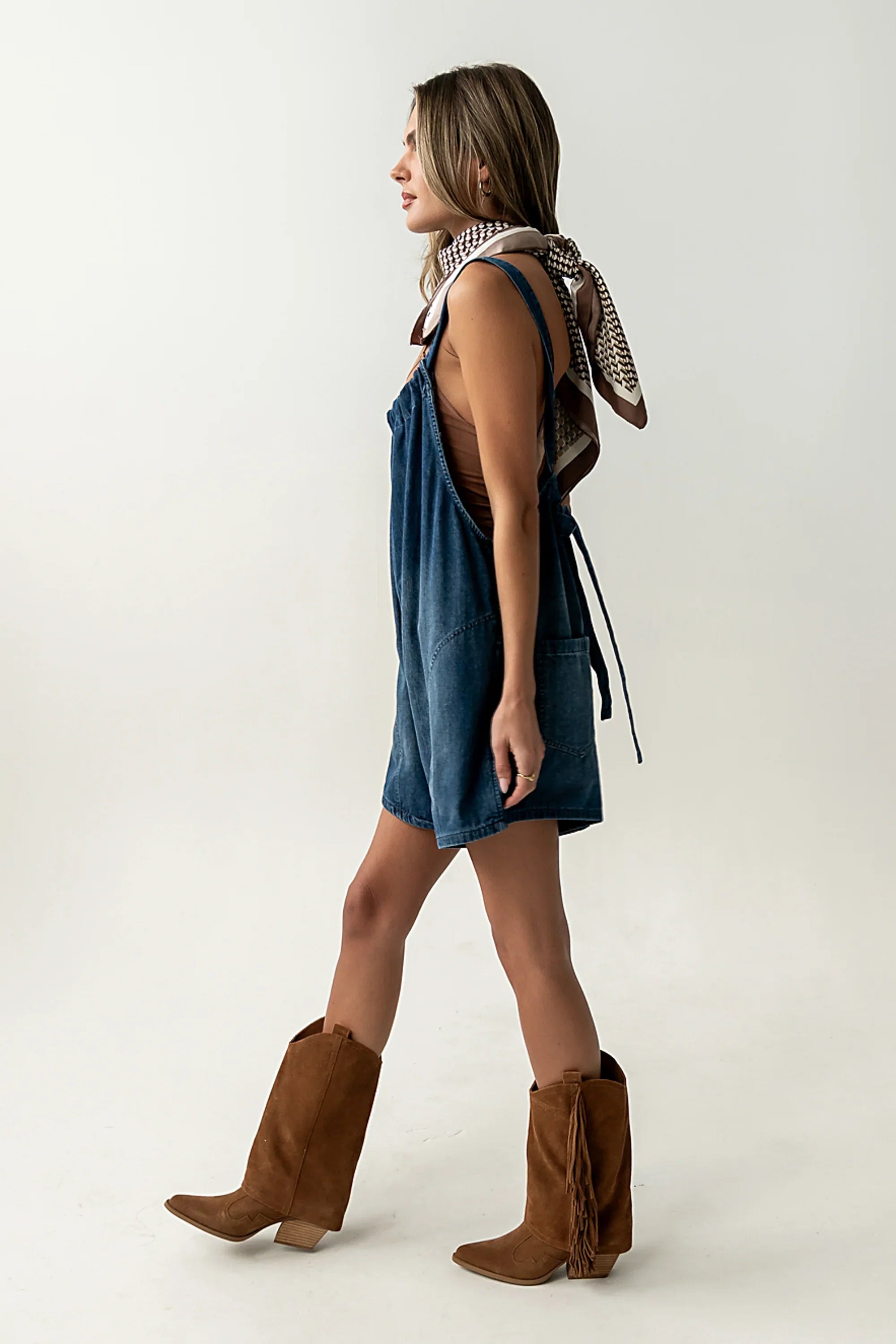 Quincey Denim Shortalls