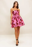WAVERLY MINI DRESS PINK FLORAL
