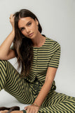 Ireland Striped Top in Green FINAL SALE