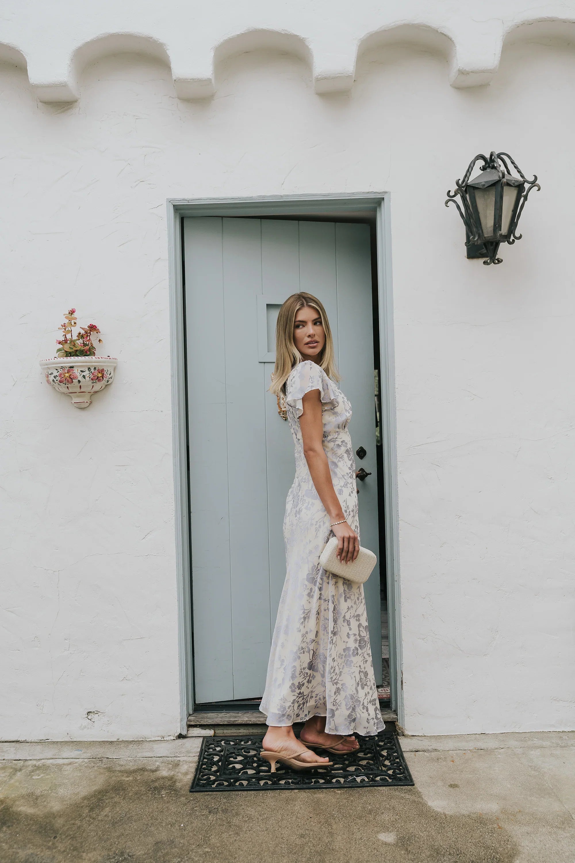 Ashtin Floral Maxi Dress in Blue