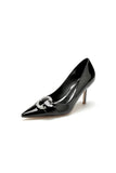 Glitter Crystal Pointed Toe Wedding Heels Slingback Stiletto Bridal Shoes