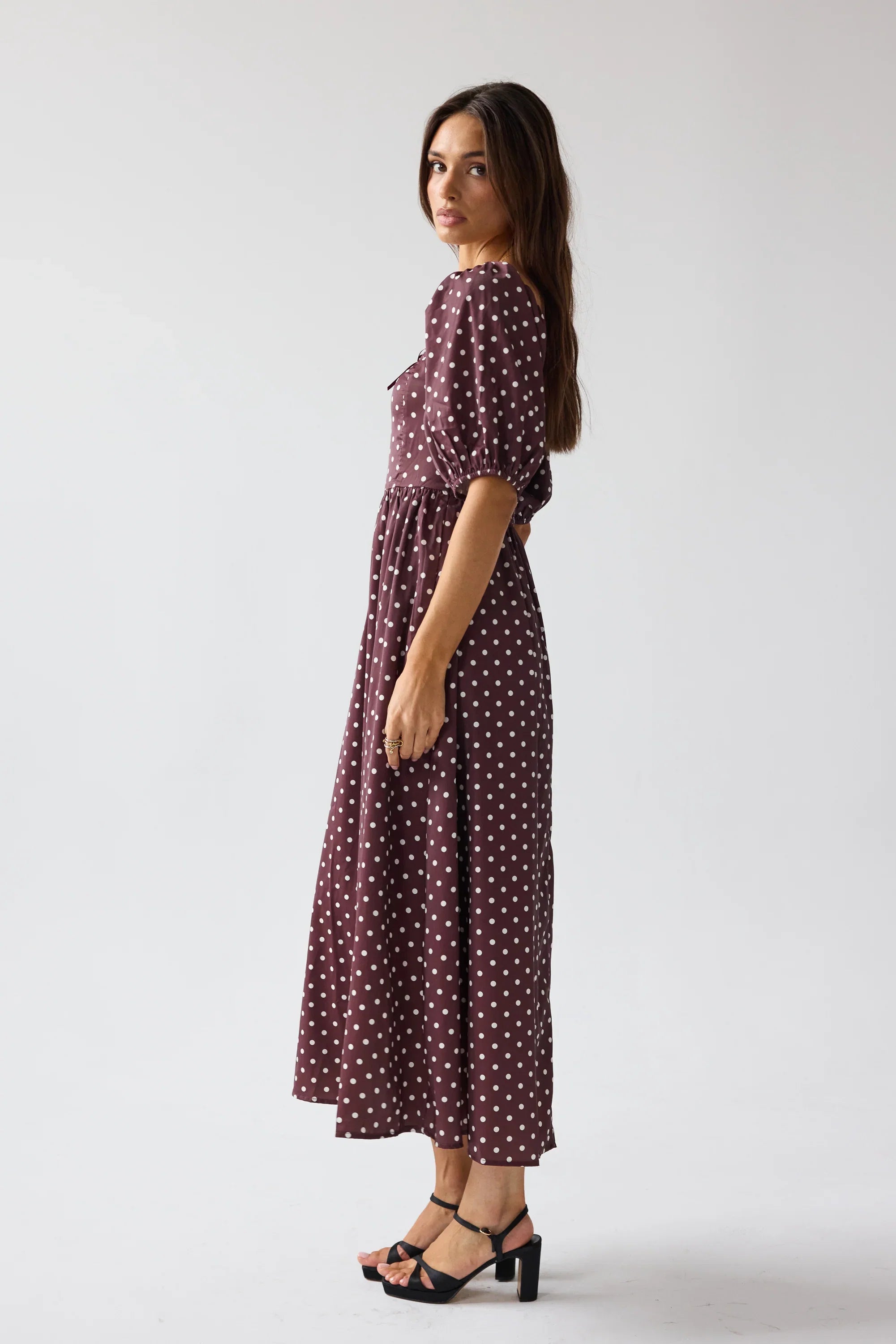 Jersey Polka Dot Midi Dress FINAL SALE