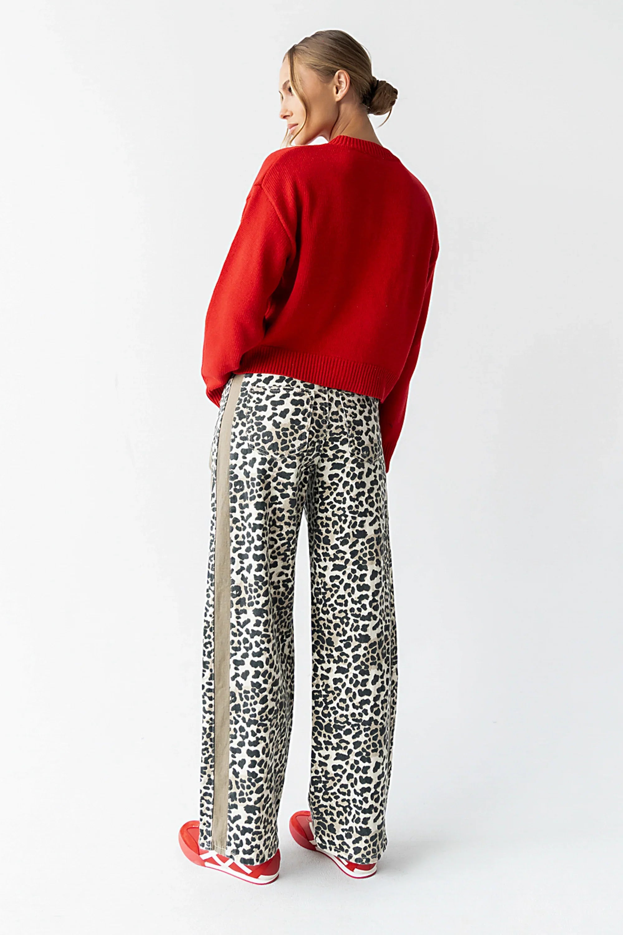 Kasen Knit Cardigan in Red FINAL SALE