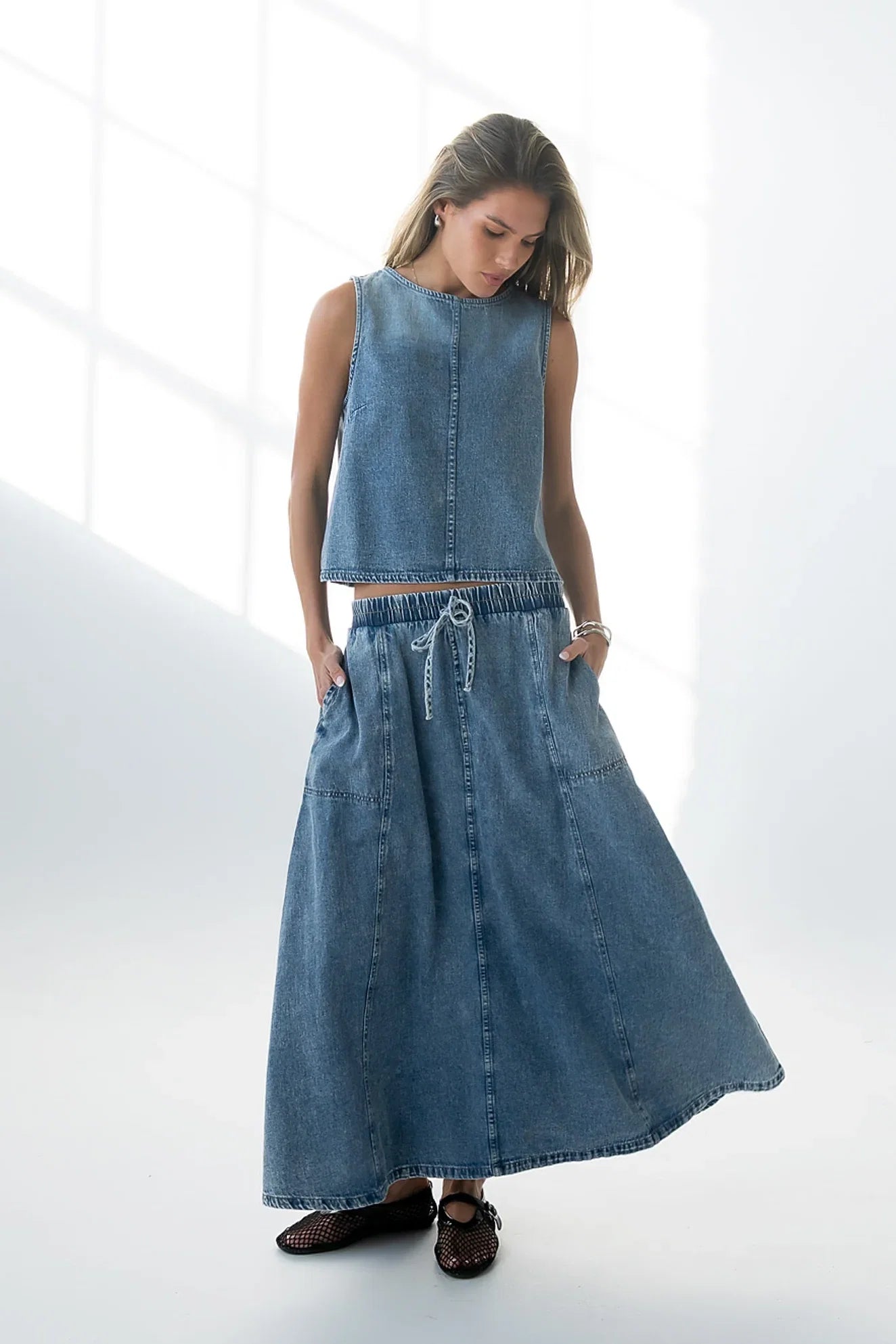 Khloe Denim Maxi Skirt