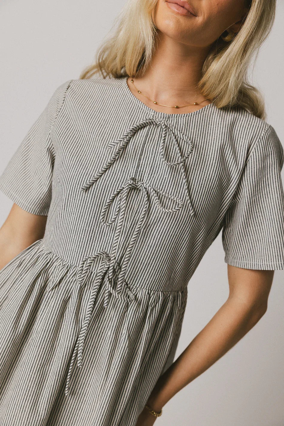 Narla Striped Maxi Dress in Navy FINAL SALE