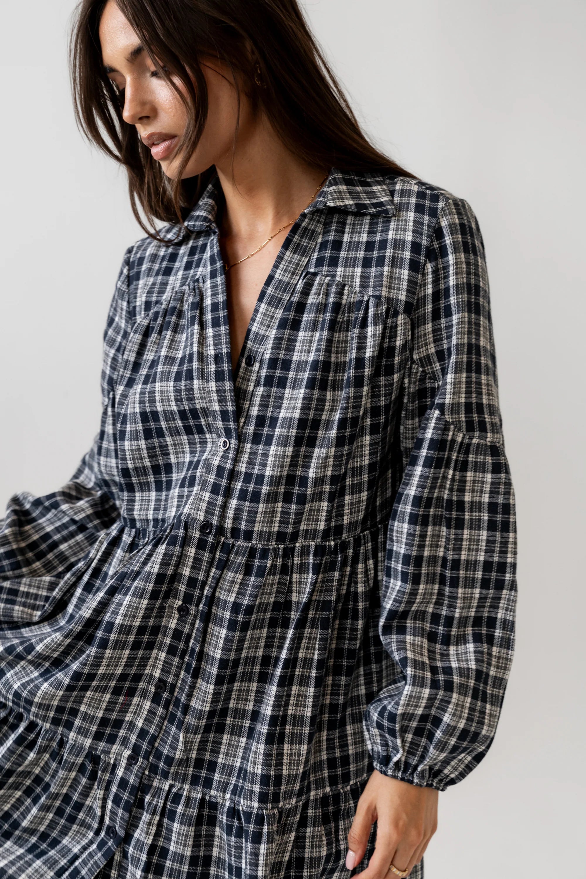 Autumn Plaid Mini Dress FINAL SALE