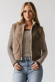 Kiya Striped Top in Brown