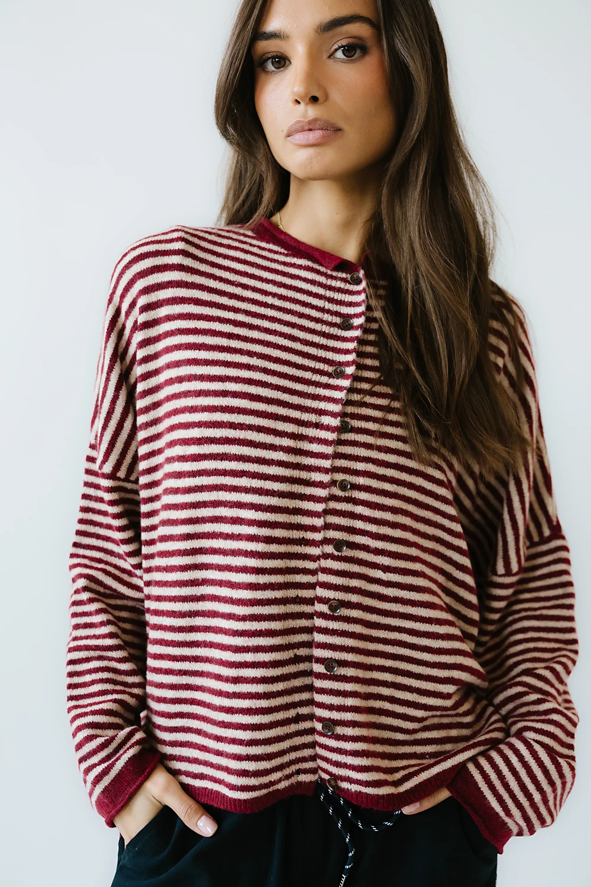 Lola Striped Sweater in Red FINAL SALE