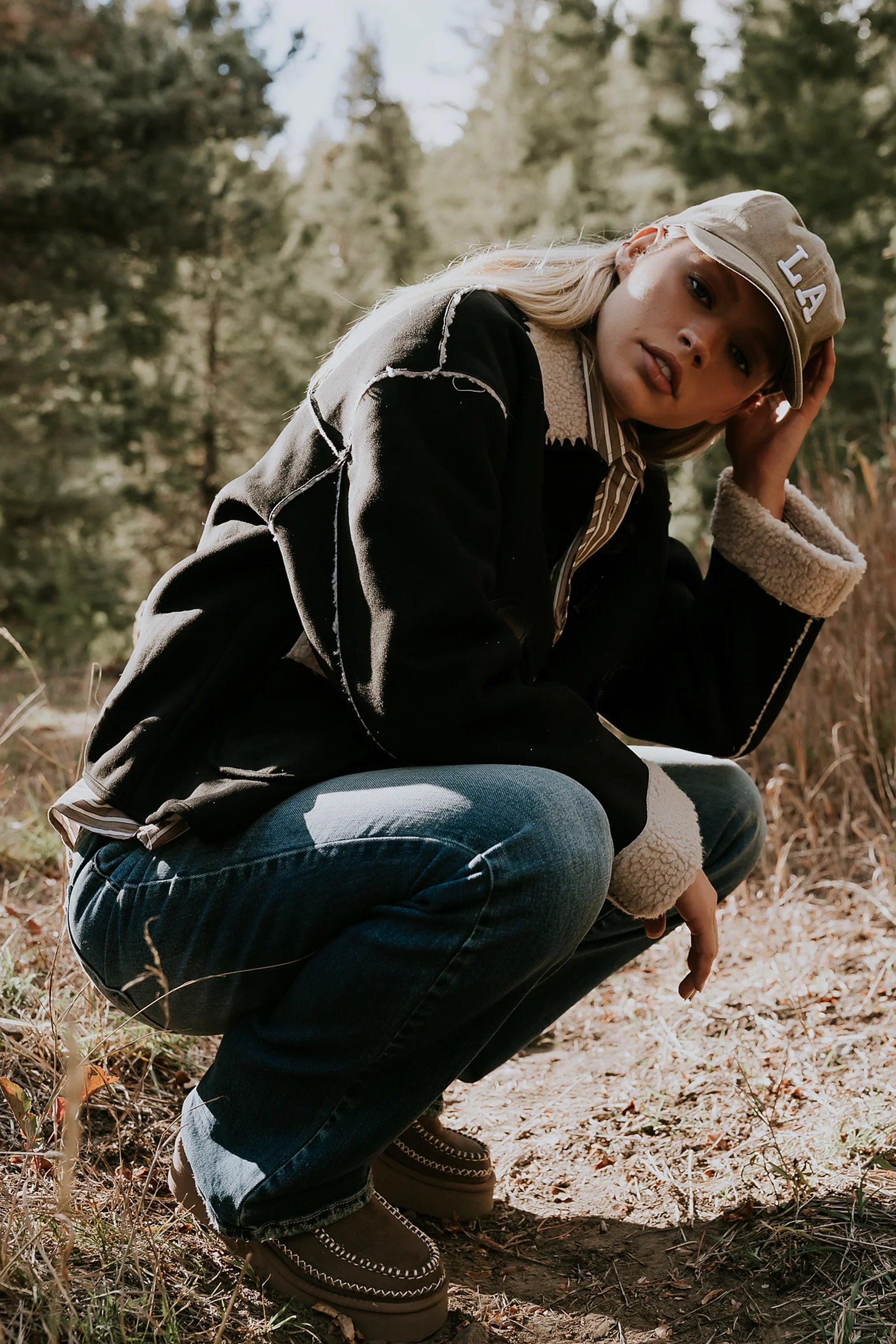 Collins Suede Jacket in Black FINAL SALE