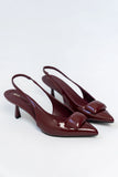 Nena Slingback Heels in Burgundy
