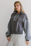 Zeya Half Zip Sweatshirt in Blue FINAL SALE