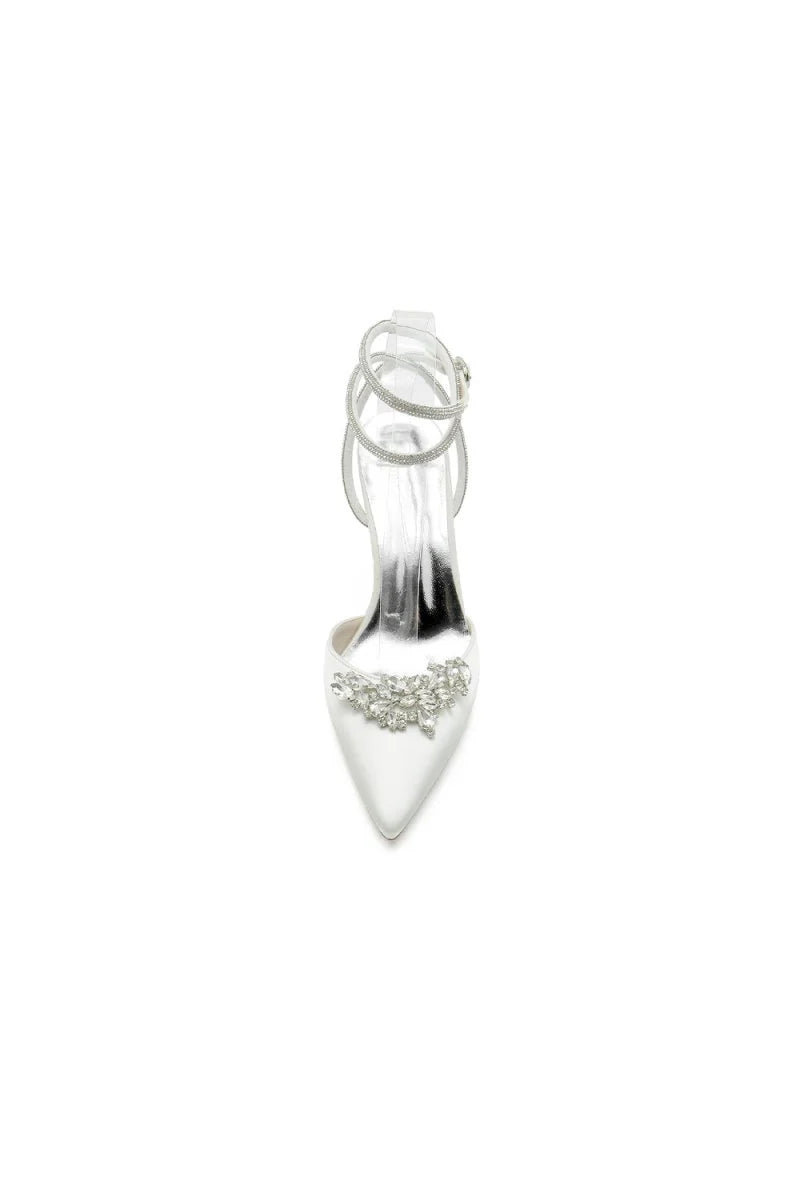 Rhinestone Pointed Toe Stiletto Heels