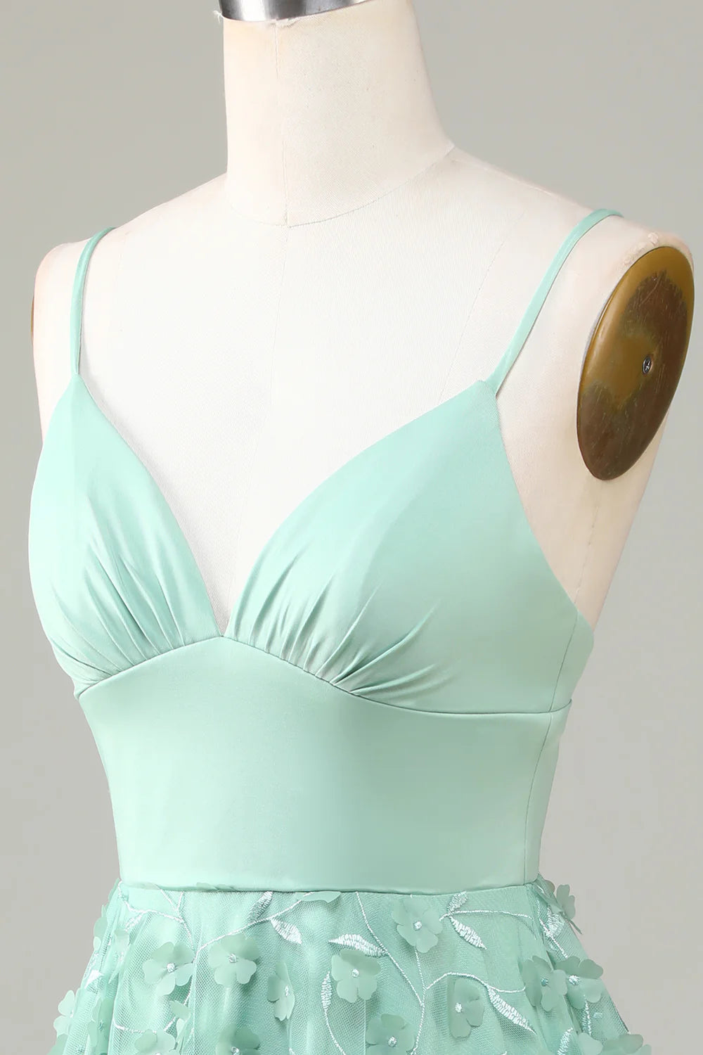 A Line Spaghetti Straps Short Homecoming Dress With Appliques