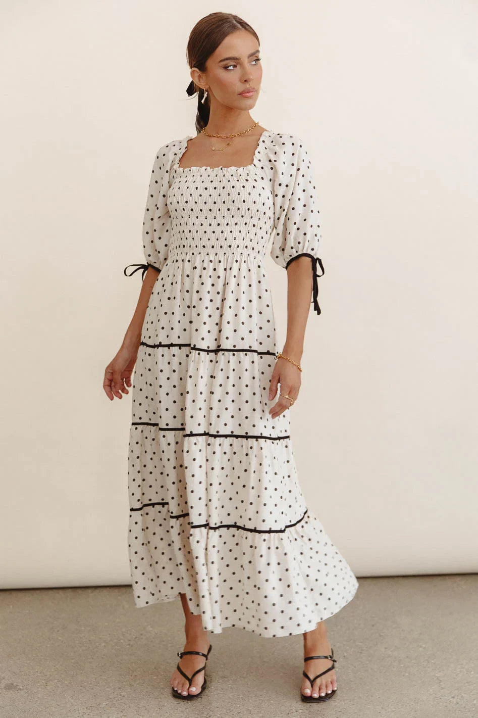 Hunter Smocked Polka Dot Dress FINAL SALE