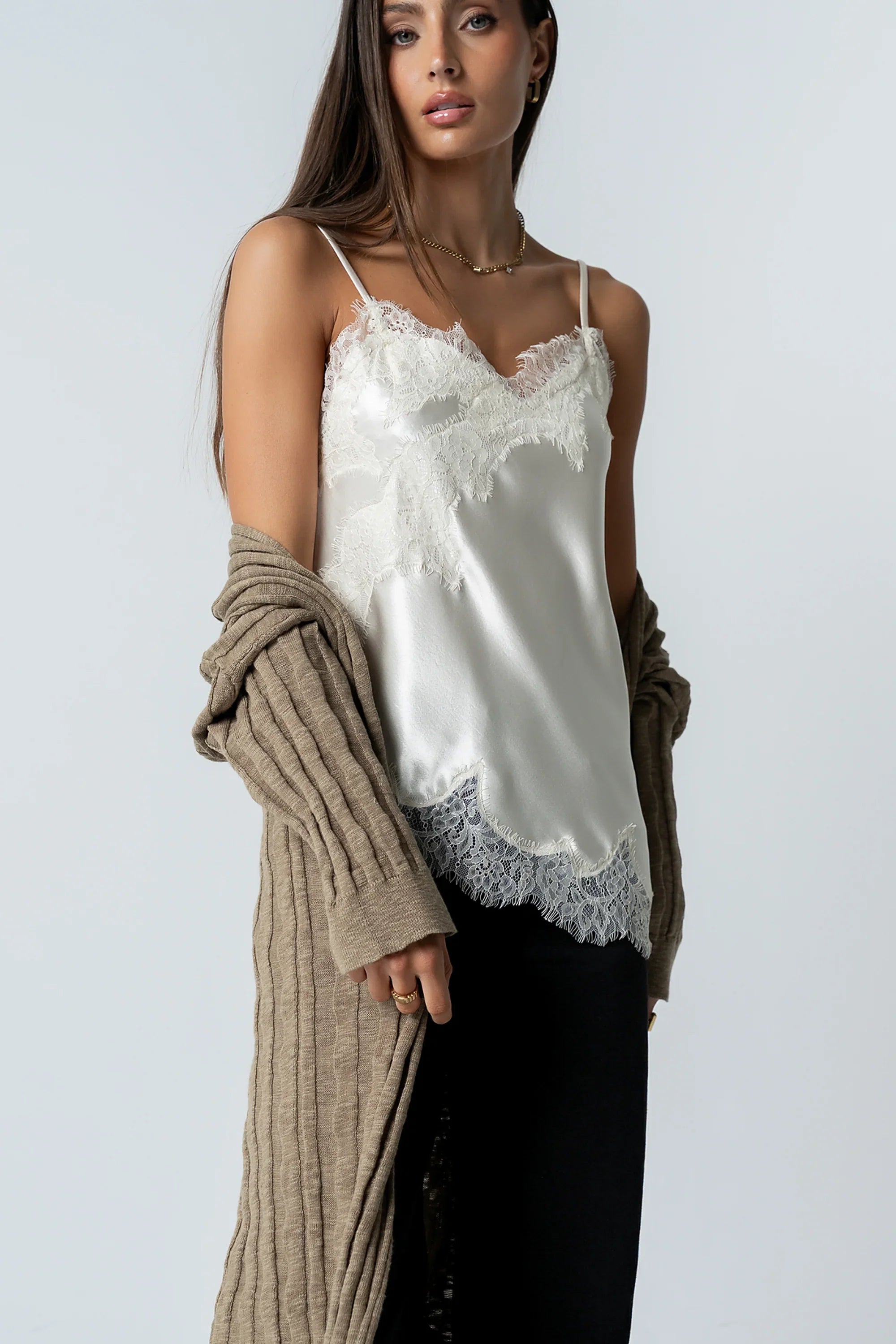 Marlie Asymmetrical Top in Cream