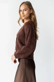 Markie Knit Cardigan in Brown