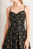 GARDEN OPERA BLACK BROWN MIDI DRESS FINAL SALE