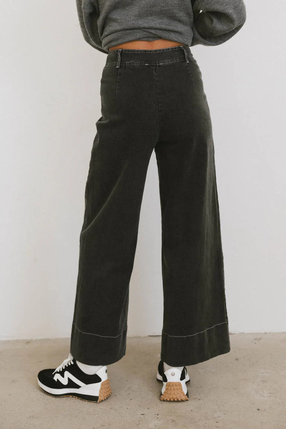 Emmaline Wide Leg Jeans in Black FINAL SALE