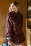 Finley Tweed Mini Skirt in Red