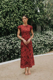 Ellianna Floral Maxi Dress in Brick