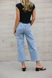 Amiri Wide Leg Jeans in Light Wash FINAL SALE