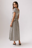 Erin Smocked Maxi Dress in Navy