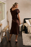 Austia Midi Dress in Brown