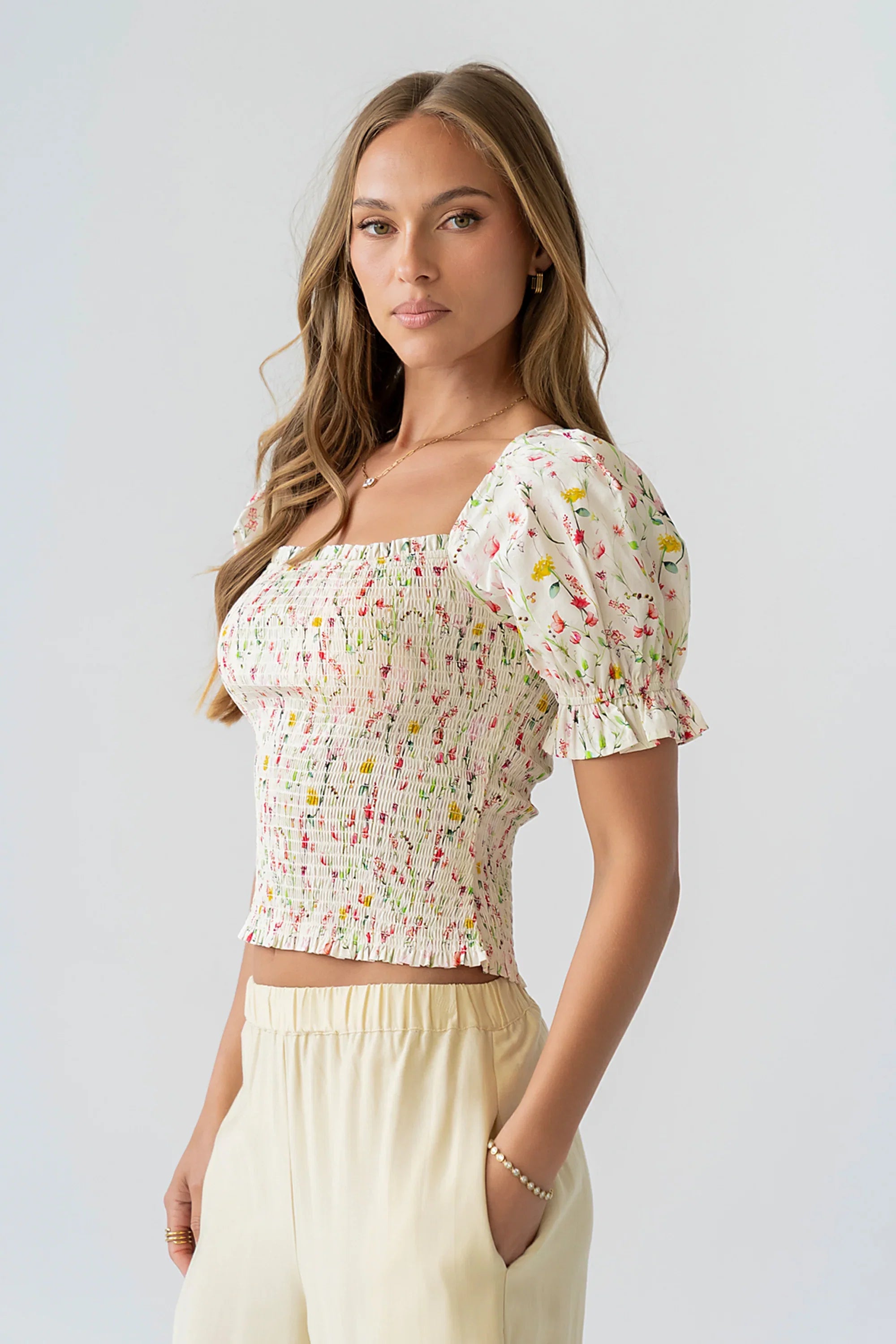 Gia Smocked Blouse