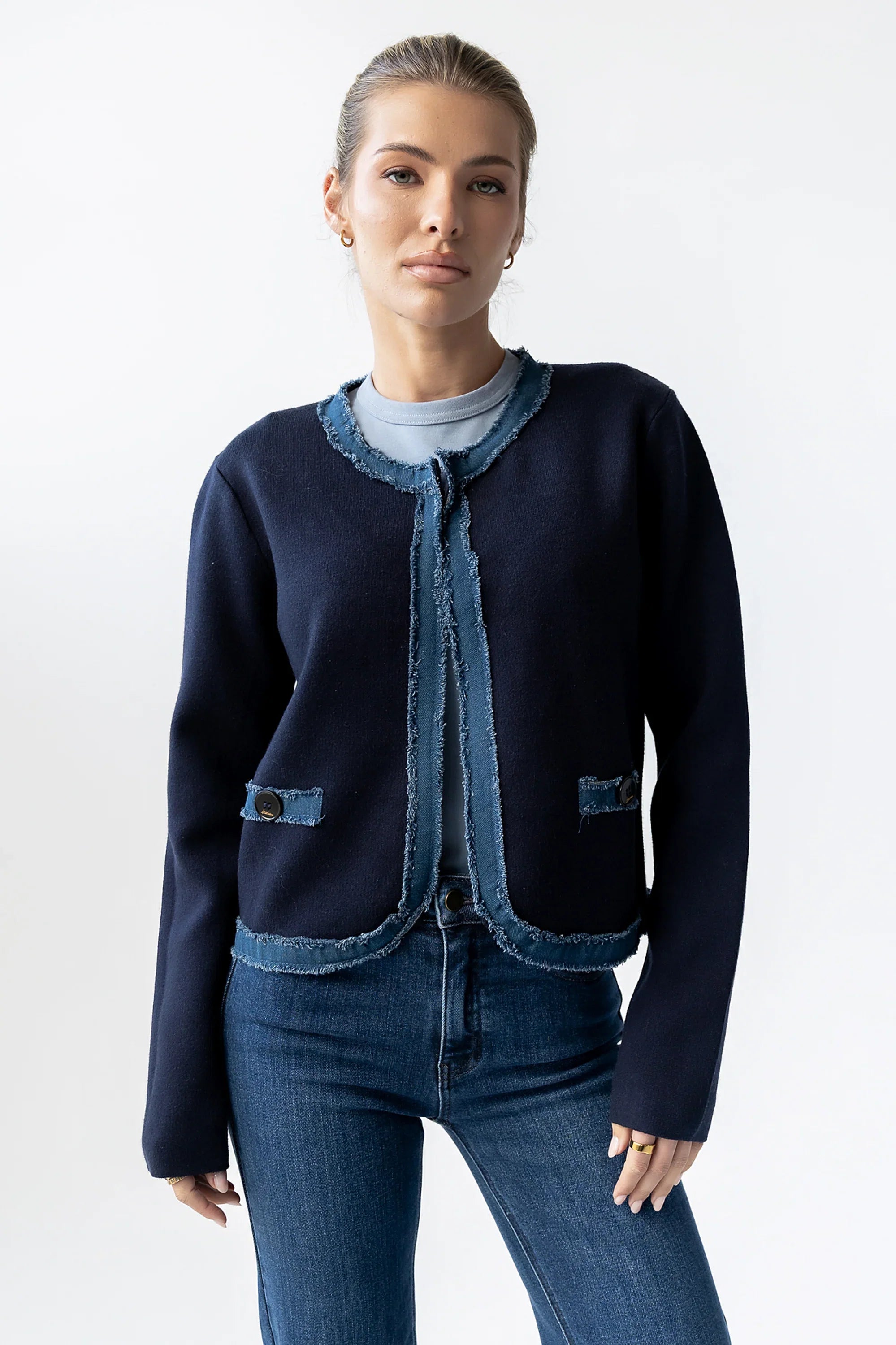 Topaz Contrast Cardigan FINAL SALE