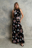 Eden Floral Top in Black