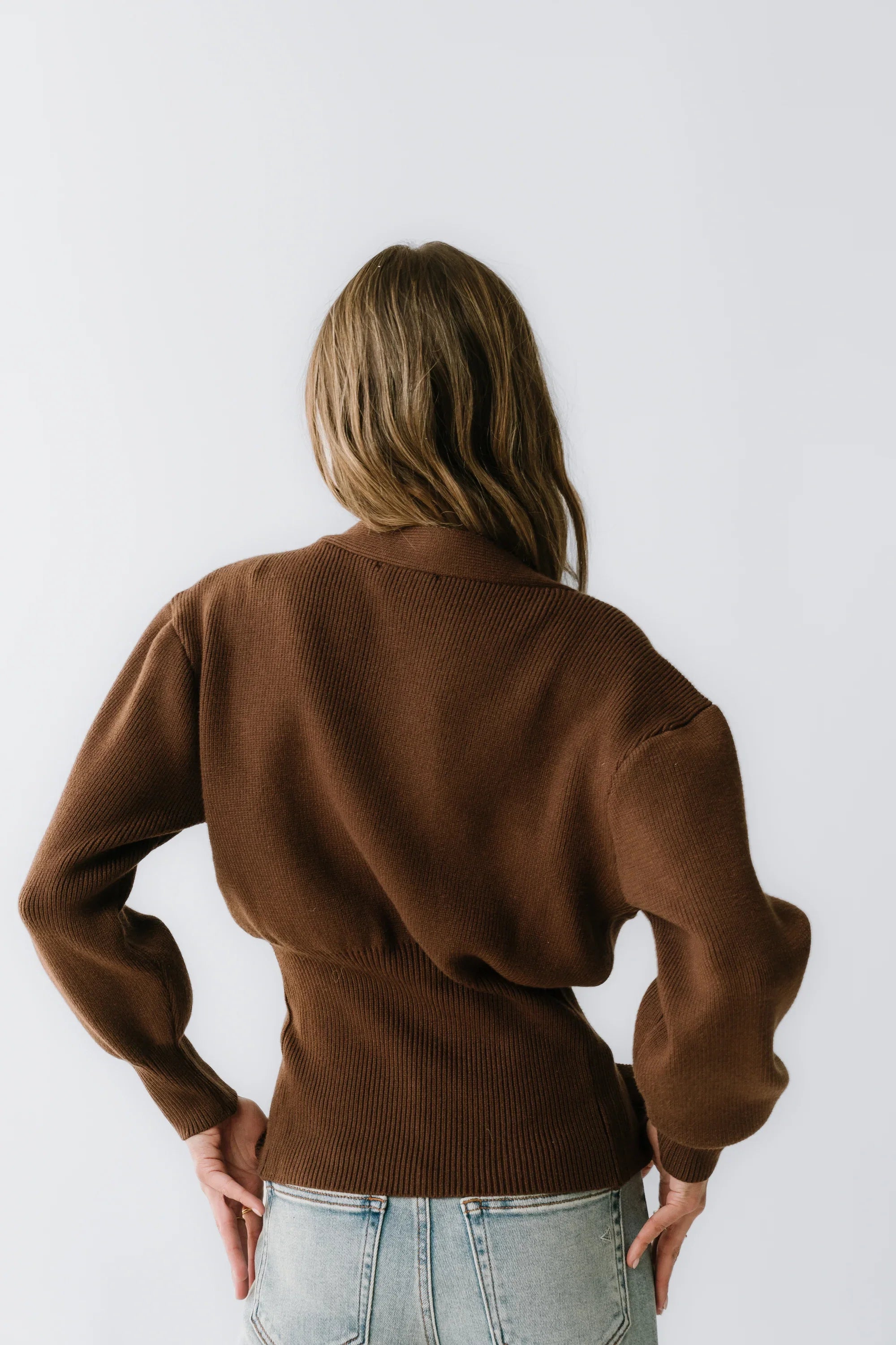 Minnie Knit Cardigan in Brown FINAL SALE