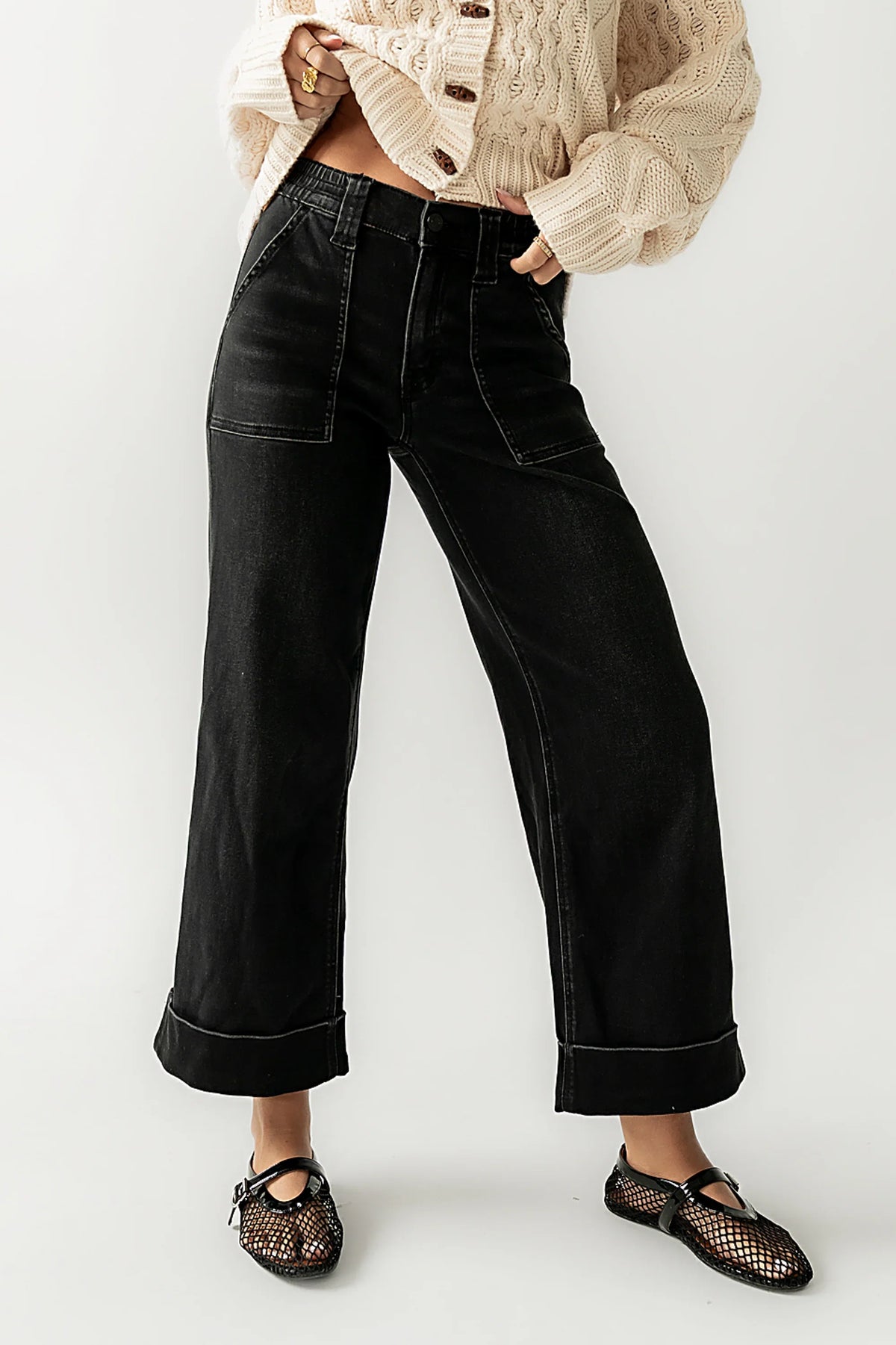 Kayden Cuffed Wide Leg Jeans FINAL SALE