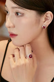 Luxurious Sugar Tower Ruby Engagement Ring