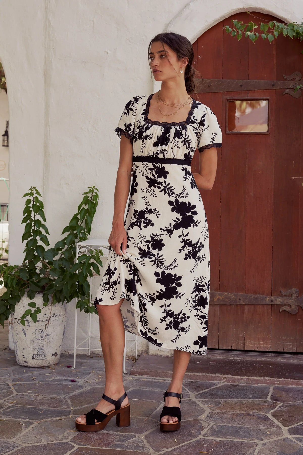 Arian Floral Midi Dress FINAL SALE