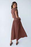 Bailee Maxi Dress in Red Brown