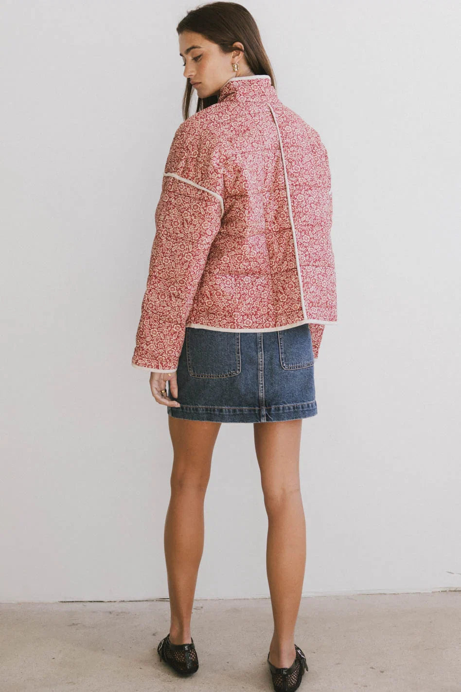 Kadee Quilted Jacket in Burgundy FINAL SALE