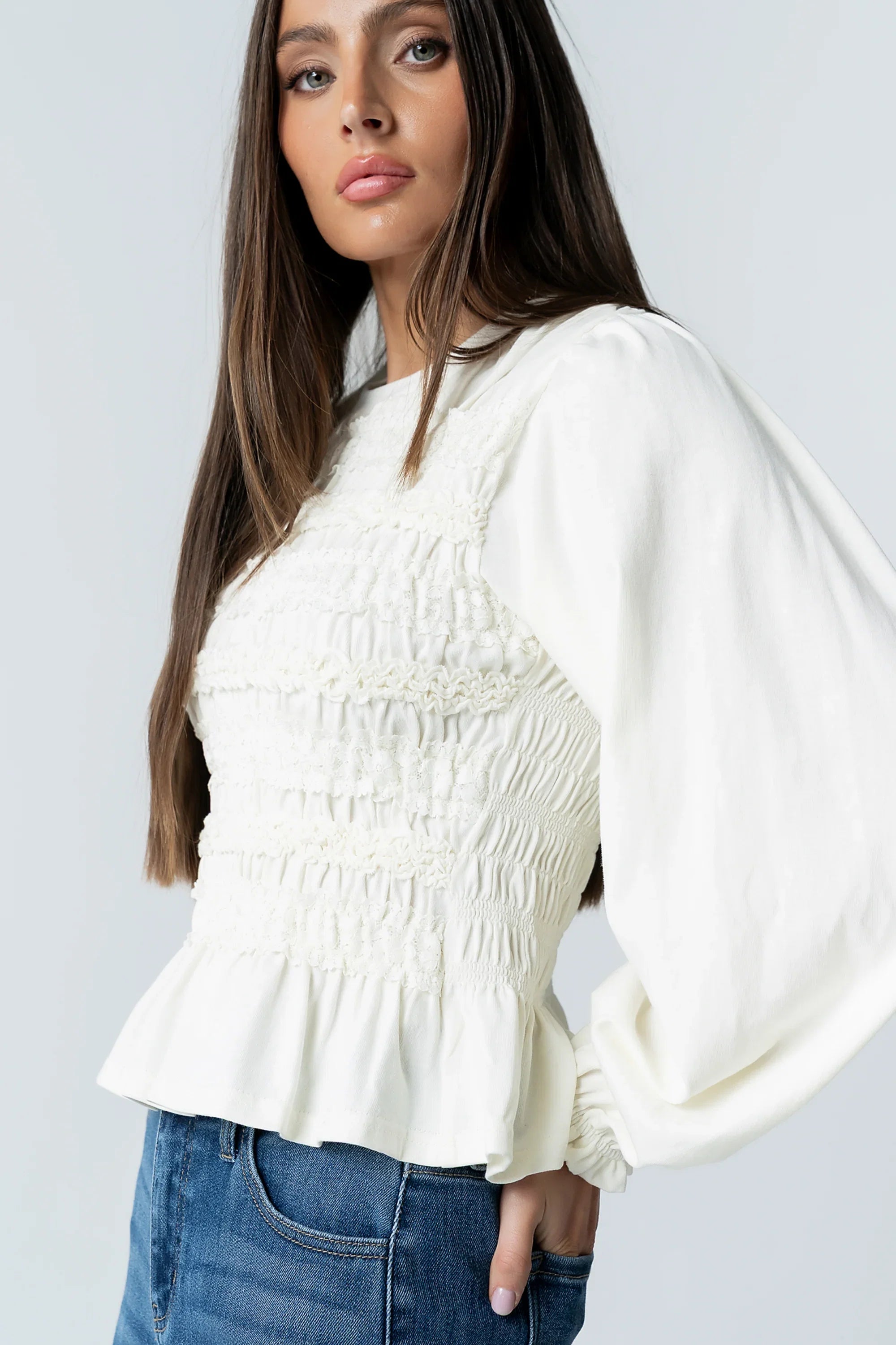 Jodie Shirred Top