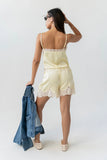 Bricelyn Lace Trim Satin Top