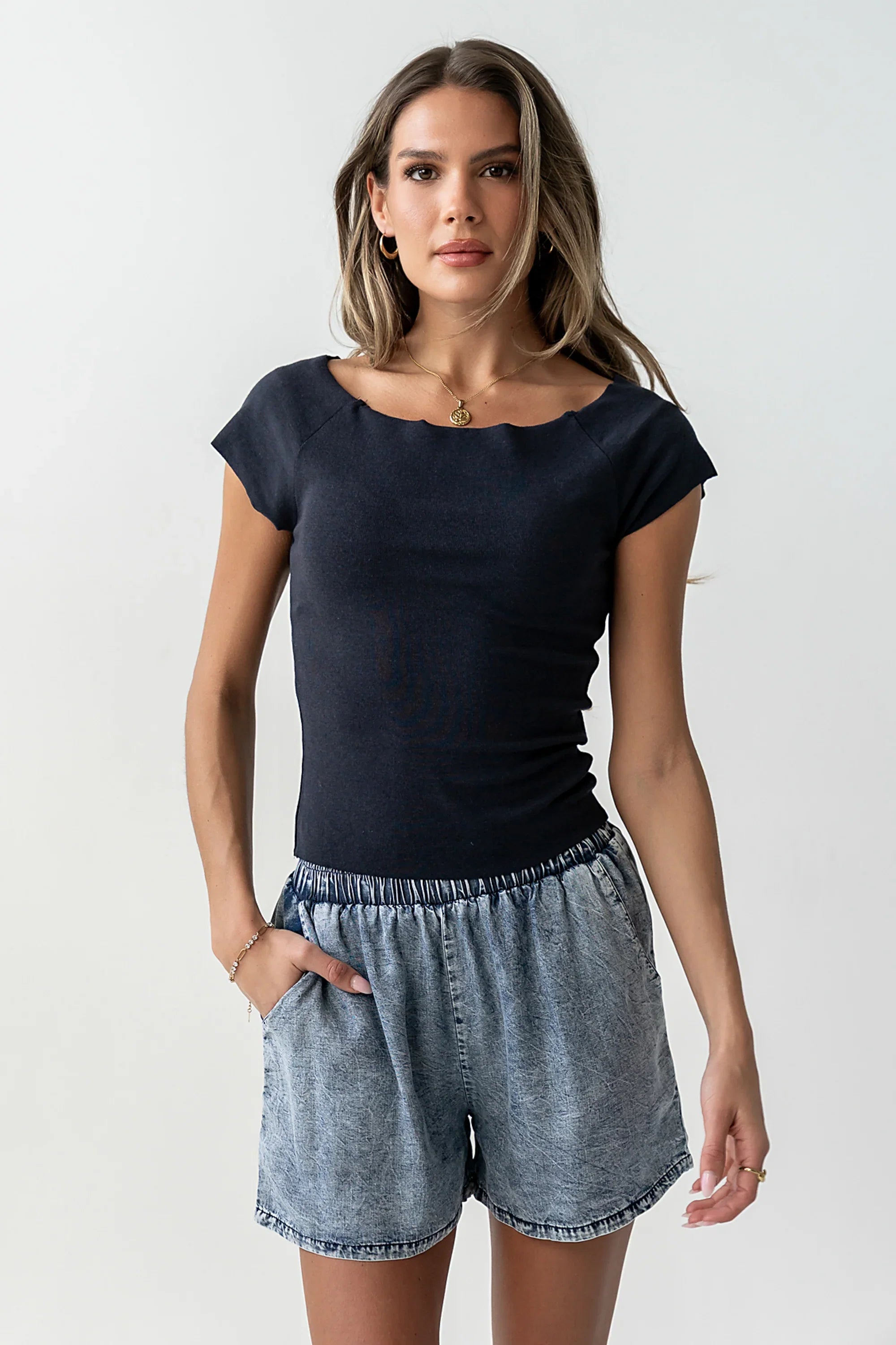 Wren Elastic Waistband Shorts