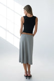 Jordyn Polka Dot Skirt in Heather Grey