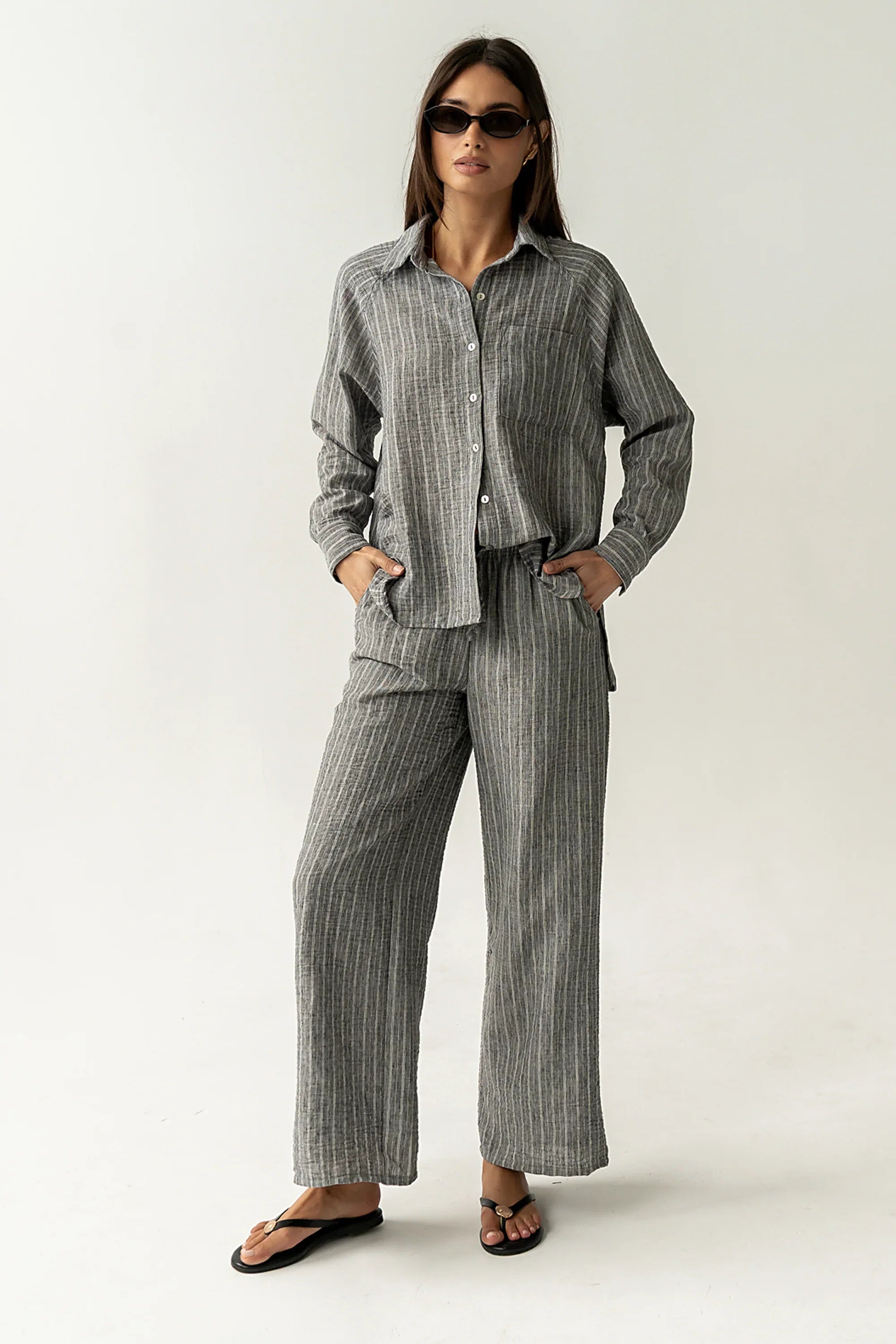 Conner Wide Leg Pants in Black